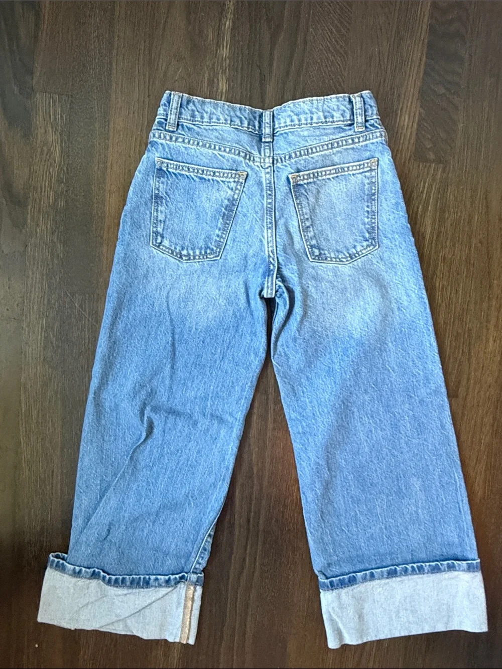 art class Light Blue Kids Roll-Cuff Jeans